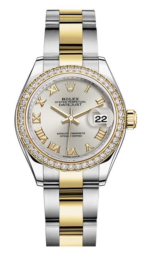 ladies two tone diamond rolex|rolex datejust 28 lady.